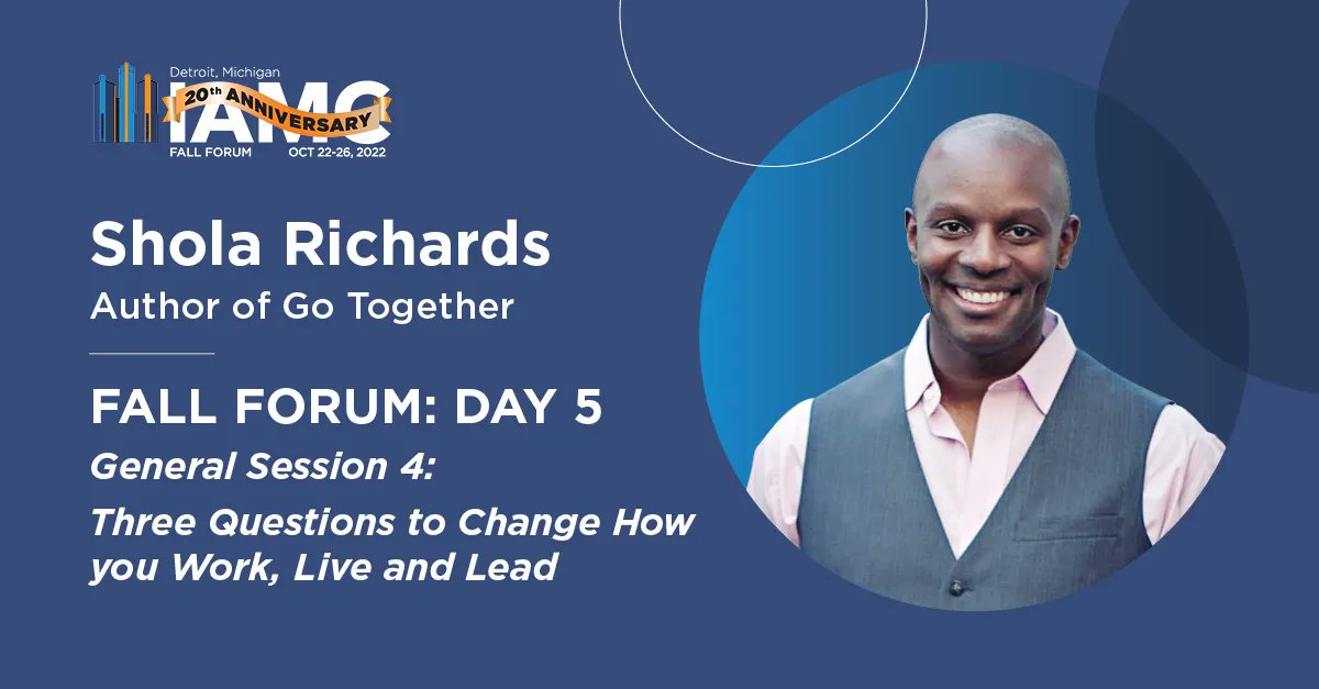 IAMCGroup's tweet photo. It’s the final day for our #IAMC2022Detroit Fall Forum and we’re eager to hear from Shola Richards about his transformative concept of Ubuntu.
Join the session at 9 am today.
#IAMC2022Detroit #FallForum #forum #IAMCforum https://t.co/YowMgsVKRB