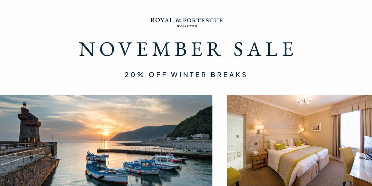 𝟮𝟬% 𝗼𝗳𝗳 𝘄𝗶𝗻𝘁𝗲𝗿 𝗯𝗿𝗲𝗮𝗸𝘀 - 𝗴𝗿𝗮𝗯 𝗮 𝗴𝗿𝗲𝗮𝘁 𝘀𝗮𝘃𝗶𝗻𝗴 𝗻𝗼𝘄! 💸 

You don't have to search far for an incredible deal this November. 

2nd January - 31st March 2022 | Room &amp; Breakfast from £40 per person per night 
 royalfortescue.co.uk/offers/novembe…