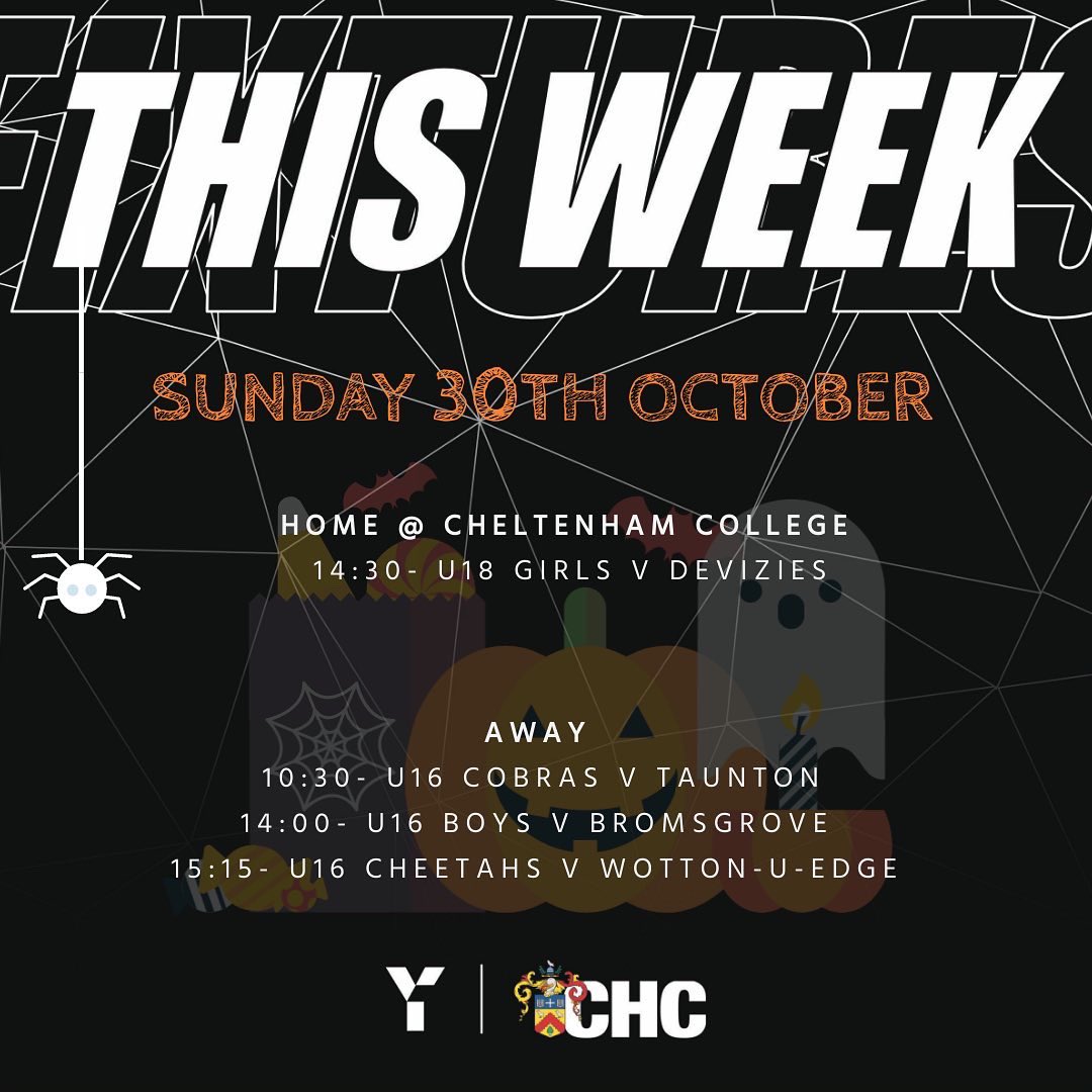 🎃🎃 Fixtures this week 🎃🎃 with most of our teams on their half-term break, head down on Saturday to Balcarras and catch our L1’s play Penarth at 2pm! Sunday sees our age group sides in action! #CHC #womenshockey #nationalleague