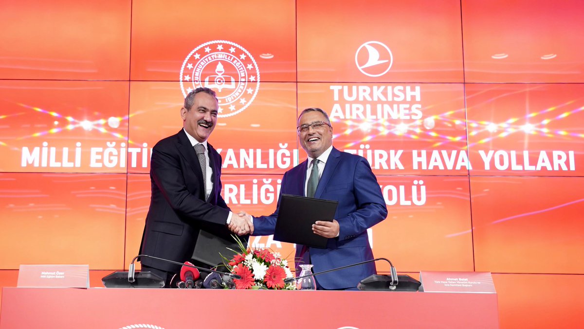 tcmeb's tweet photo. Bakanlığımız ve Türk Hava Yolları Arasında İş Birliği Protokolü İmzalandı

Protokolle Millî Eğitim Bakanlığına bağlı yurt içindeki resmî okul ve kurumlarda görev yapan öğretmenlere ve YLSY bursiyerleriyle eş ve çocuklarına indirimli uçuş imkânı tanındı.

👉https://t.co/lvbcDenwOK https://t.co/vEIYWSDqwv