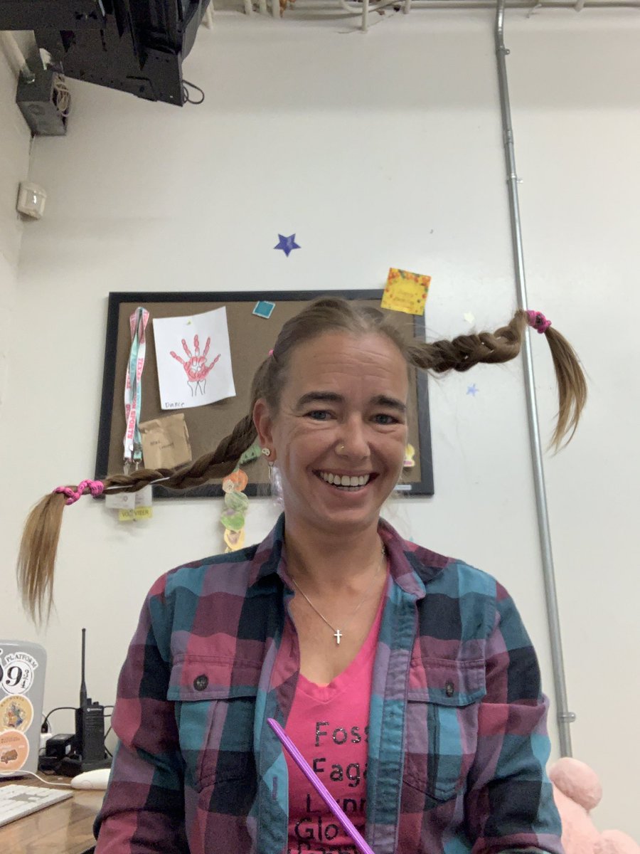 #crazyhair day for #RedRibbonWeek <a href="/YoungPrimary/">Young Women’s Leadership Academy: Primary</a>   #pippilongstocking childhood dream fulfilled.