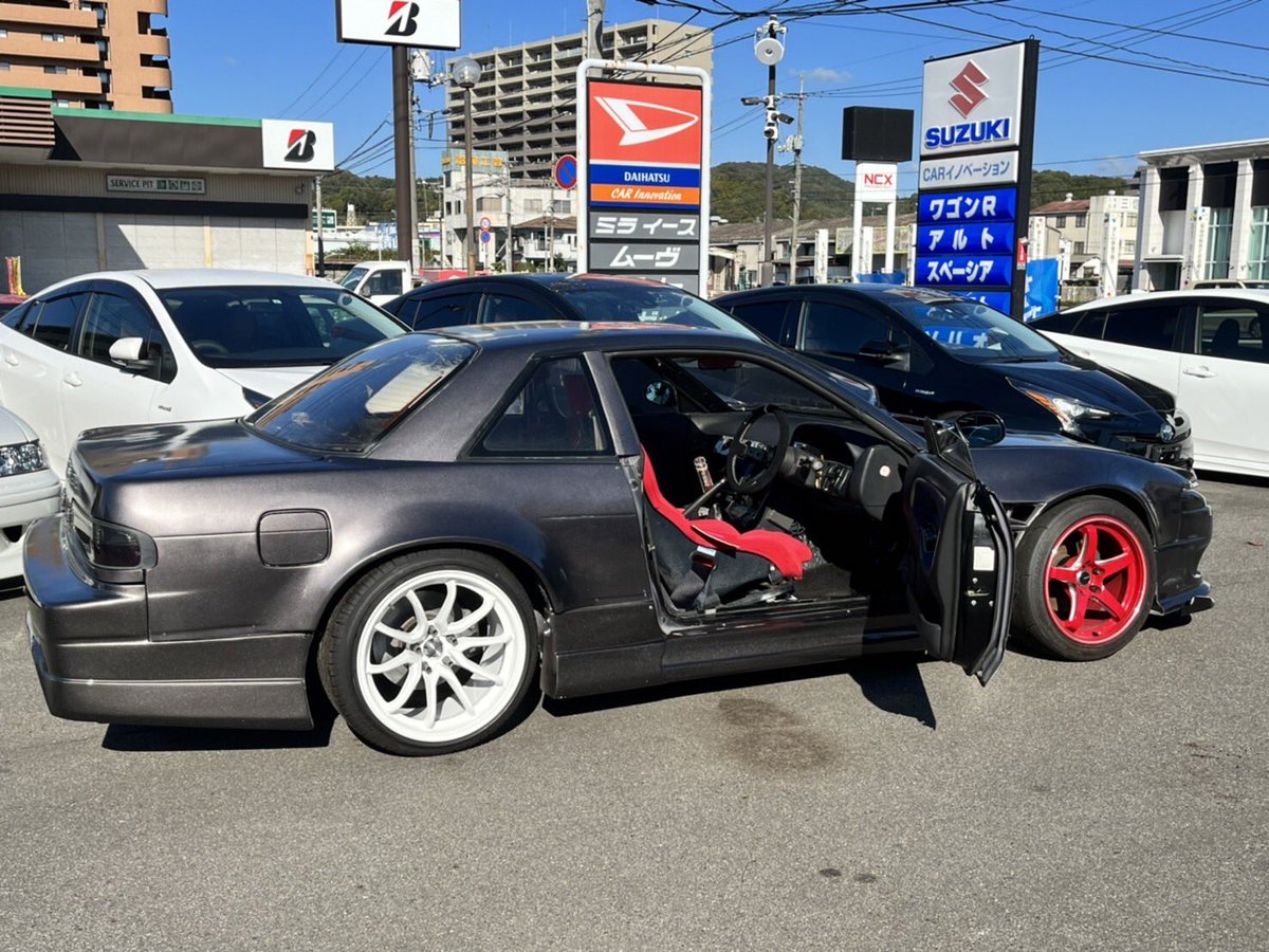 カッコよく仕上がったと思う😊#nissansilvia
#silvias13
#シルビアs13
#広島県尾道市
#CARイノベーション
#車屋
#ドリ車
#ハイブリッド専門店