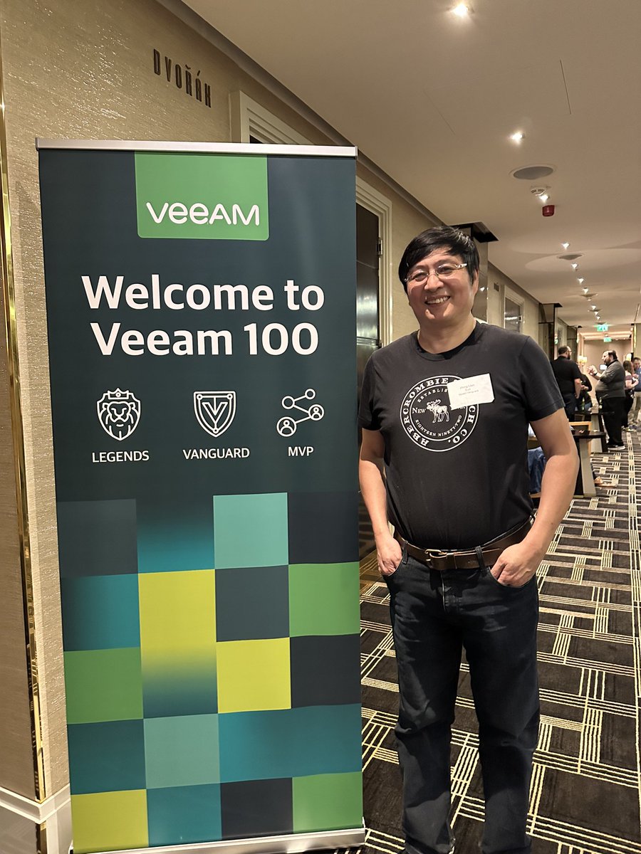 Fantastic time in Prague.
Kicked off the second day of the event. @DaveKawula 
#Veeam100Summit 
#VeeamVanguard 
#VeeamLegends