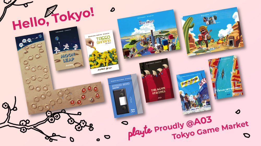 Playte_games's tweet photo. Meet PLAYTE on Tokyo Game Market. Play the great idea in the smallest box.
10.29-30, A03
#Tokyo #GameMarket #Playte #Gameology #Boardgame #LBOARD https://t.co/NRUl0CSAn7