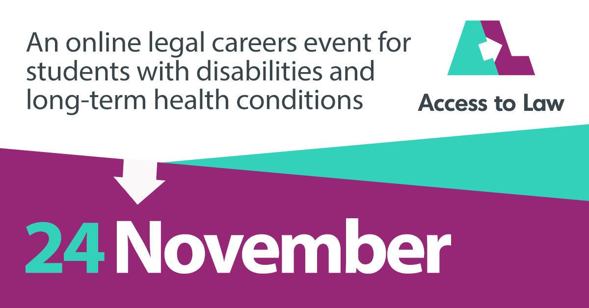 Diversity Solutions (@sldiversity) on Twitter photo 2 brilliant firms are attending Access to Law, an online event for students with #disabilities or long-term health conditions interested in #law #careers. Apply to join <a href="/twobirds/">Bird & Bird</a> and @RPCLaw at 1pm, 17th Nov >> web.cvent.com/event/cbd65129…
#Diversity #inclusion #graduate 2 brilliant firms are attending Access to Law, an online event for students with #disabilities or long-term health conditions interested in #law #careers. Apply to join <a href="/twobirds/">Bird & Bird</a> and @RPCLaw at 1pm, 17th Nov >> web.cvent.com/event/cbd65129…
#Diversity #inclusion #graduate