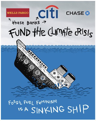 EXILEDTONGUES's tweet photo. Join a creative protest organized by @350brooklyn with Climate Families NYC (a protest for ALL ages!!) to call out “fossil fuel feminism” and banks that fund fossil fuels!

Come to a short but impactful and exciting action today, Wednesday Oct 26th at 8.15am in Midtown Manhattan! https://t.co/1LuvBmx7F2