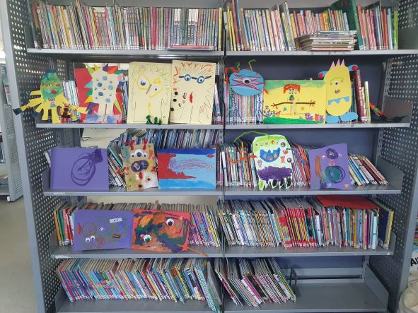 BarnetLibraries's tweet photo. Halloween is coming and the Monsters are taking over the library shelves at #BurntOaklibrary .....
The work of children at our Monster Storytime and craft event on Monday!
To find out about library events for children visit https://t.co/asr1CgVwM3 to sign up for our newsletter. https://t.co/WmX1K4X03C