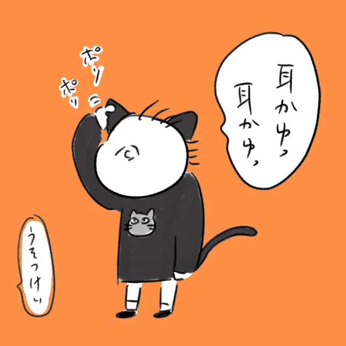耳かゆって言って度々カチューシャの方掻いてた