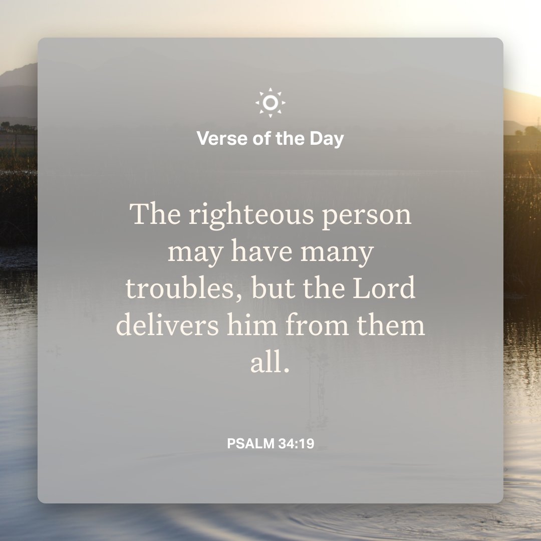 YouVersion's tweet photo. Psalm 34:19 https://t.co/CiQPLhkiML