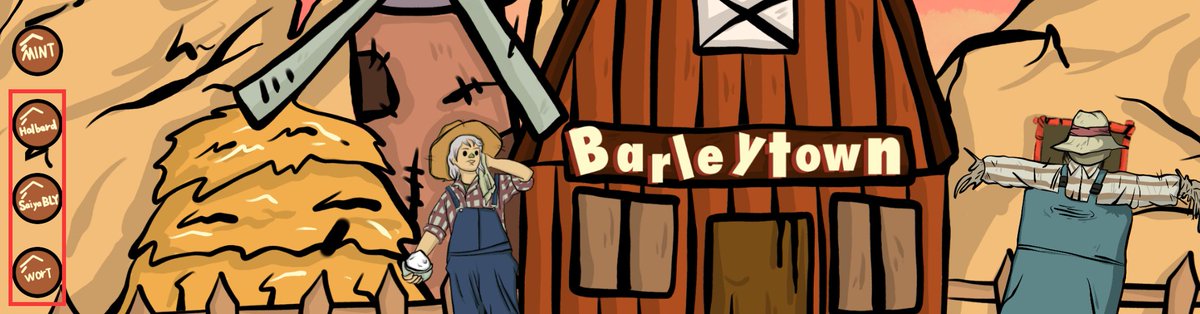 🧪MINT end time: 12:00PM UTC+0 OCT 26 2022
🧪The remaining NFTs will be destroyed
🧪If you are 0.3 ETHW MINT, you will receive a refund.
🧪Forty percent of Barleytown holders will receive a drop of "nutrients"
Mutagenic wort→SaiyaBLY→Sacred Halberd 
MINT:barleytown.com