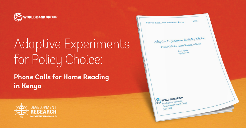 .<a href="/ASautmann/">Anja Sautmann</a> and <a href="/bnesposito/">Bruno Esposito</a> use a real-world policy choice problem to demonstrate the advantages of adaptive sampling in experiments with multiple waves and propose solutions to common issues in applying the method:

wrld.bg/xmJo50LgTmE