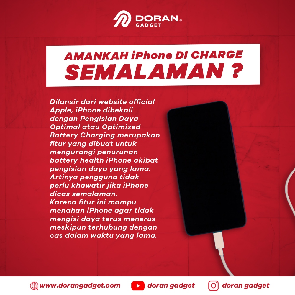 dorangadgetid's tweet photo. Amankah iPhone di Charge Semalaman?!😱😱😱
Siapa yang sering banget ngecharge iPhone nya semalaman? Sebenernya aman nggak sih iPhone di charge semalaman? Simak jawaban lengkapnya di postingan ini yah!
#DoranGadget #Tips #TipsGadget #Gadget #iPhone #TipsiPhone https://t.co/jOD35ganvk