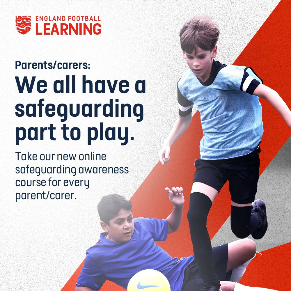 PARENTS/CARERS | Help your child have a positive experience in their club or #football setting... The 𝙎𝙖𝙛𝙚𝙜𝙪𝙖𝙧𝙙𝙞𝙣𝙜 𝘼𝙬𝙖𝙧𝙚𝙣𝙚𝙨𝙨 𝙛𝙤𝙧 𝙋𝙖𝙧𝙚𝙣𝙩𝙨 & 𝘾𝙖𝙧𝙚𝙧𝙨 course takes just 30 minutes to complete. 🔗 buff.ly/3dlWXlw