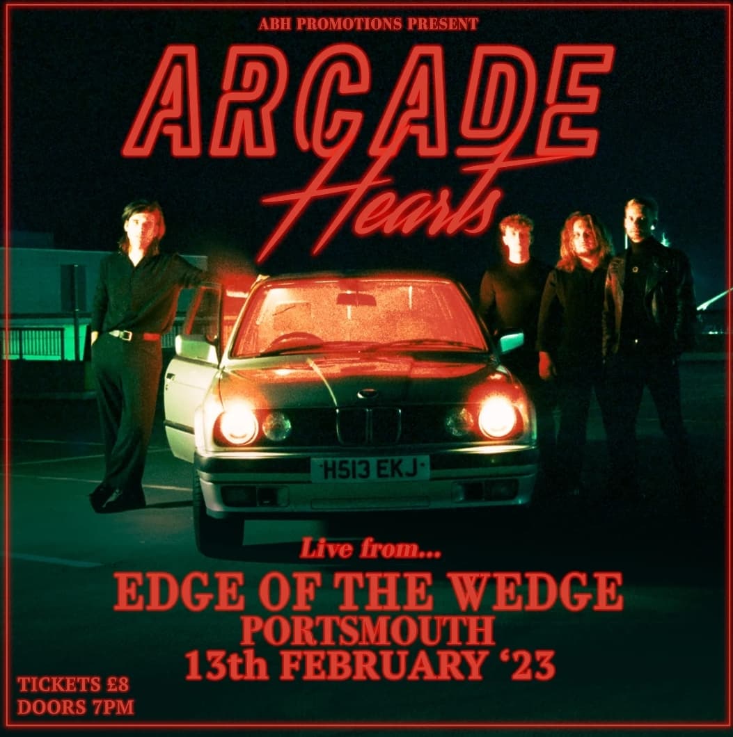 🌟Just Confirmed🌟 @AbhPromotions bring synth-wave pop-rock band @ArcadeHearts to the Edge on Monday 13th February 2023! The 4-piece return with new single ‘Body’ which is out on Friday😍 Tickets £8.00 in advance, on sale now from linktr.ee/thewedgewoodro…