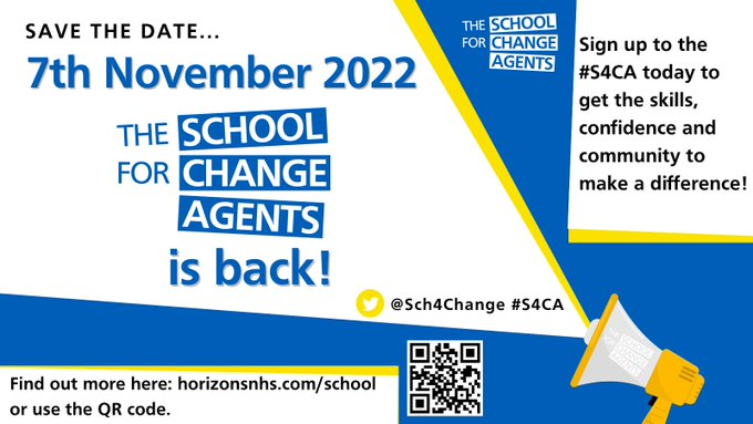 Helen Bevan (@helenbevan) on Twitter photo The School for Change Agents starts 7 November. It's free, online & an amazing experience for anyone who wants to build their own power to make a difference in their world. It's aimed at people in health & care but all welcome. Register: horizonsnhs.com/school/ <a href="/Sch4Change/">School4ChangeAgents</a> #S4CA The School for Change Agents starts 7 November. It's free, online & an amazing experience for anyone who wants to build their own power to make a difference in their world. It's aimed at people in health & care but all welcome. Register: horizonsnhs.com/school/ <a href="/Sch4Change/">School4ChangeAgents</a> #S4CA