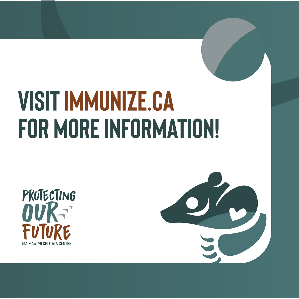 Talk to your health care provider about the immunizations you and your family need to stay healthy. Visit immunize.ca for more information! #ProtectingOurFuture #ProtectingOurChildren #NorthEndWPG