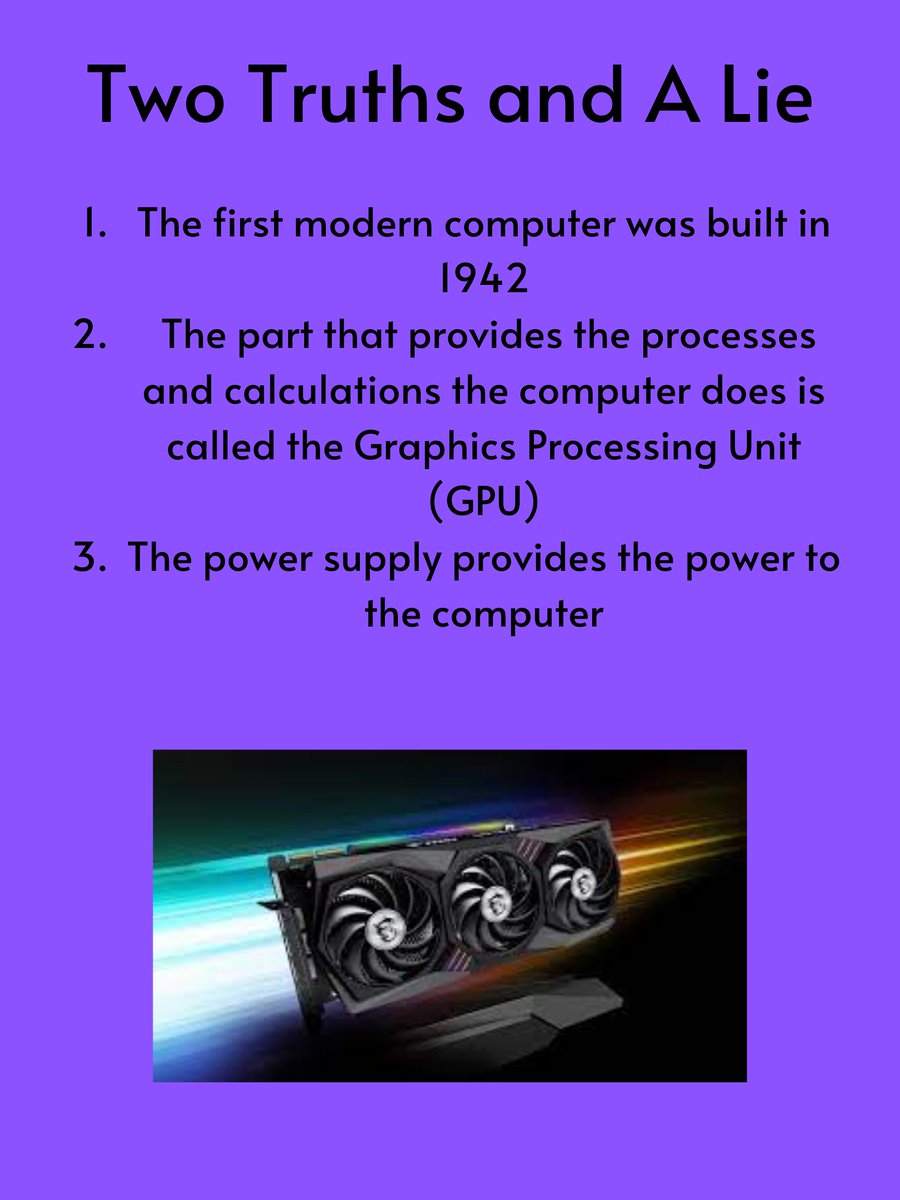 TechTalkSeries1's tweet photo. Hey everyone, today I'm have two truths and a lie for you to uncover! Do you think you can get it right? https://t.co/zzFli8sPR1