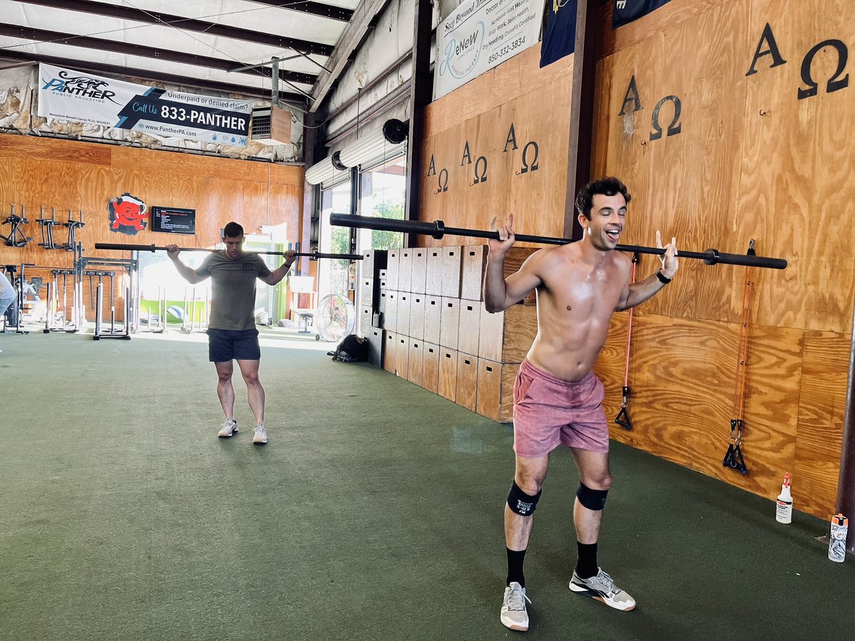 Celebrating the end of HeroWOD Jenny. Nice work fellas. #AlphaCares