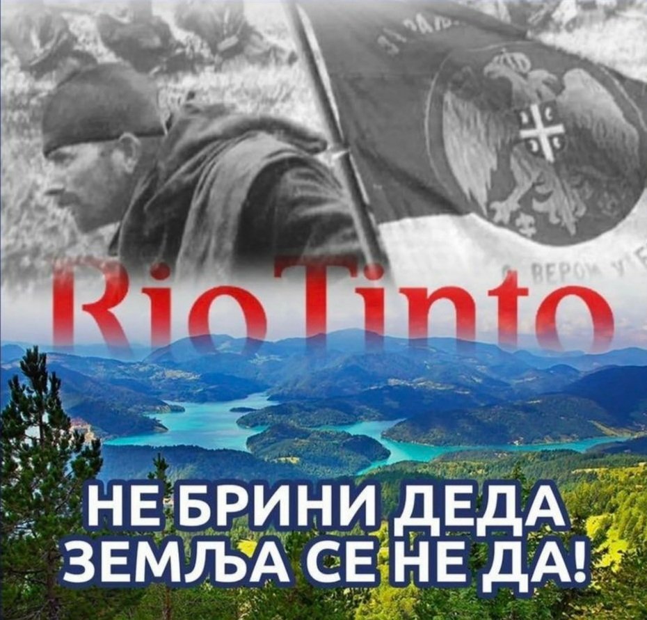 JelenaMKandic's tweet photo. Jeste, 11% teritorije republike #Srbija.🇷🇸

40 rudnika u centralnoj Srbiji.

Nas 4M građana predviđeno za odstrel zahvaljujući kompanijama #RioTinto #EVresources #EuroLithium #BalkanMinningMinerals #ZiJin #NevSun #RoyalExploration, #Dundee, itd.

Naše pleme "mrtvijem snom spava"! https://t.co/SD2JEHgLXV