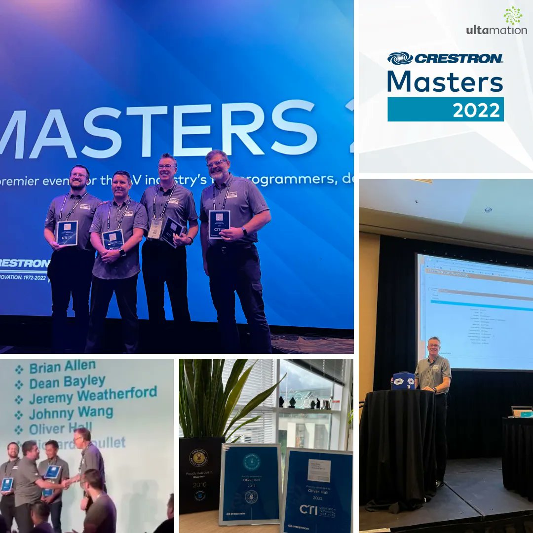 Ultamation's tweet image. 💎We were incredibly proud last month when our MD, Oliver Hall, was awarded the prestigious Diamond CMCP - 1 of 28 worldwide & 1 of 2 in the UK! 👏 Read more about what it means on our website: buff.ly/3sCnz5z
#Crestron #Ultamation #CrestronProgrammer #CrestronMasters