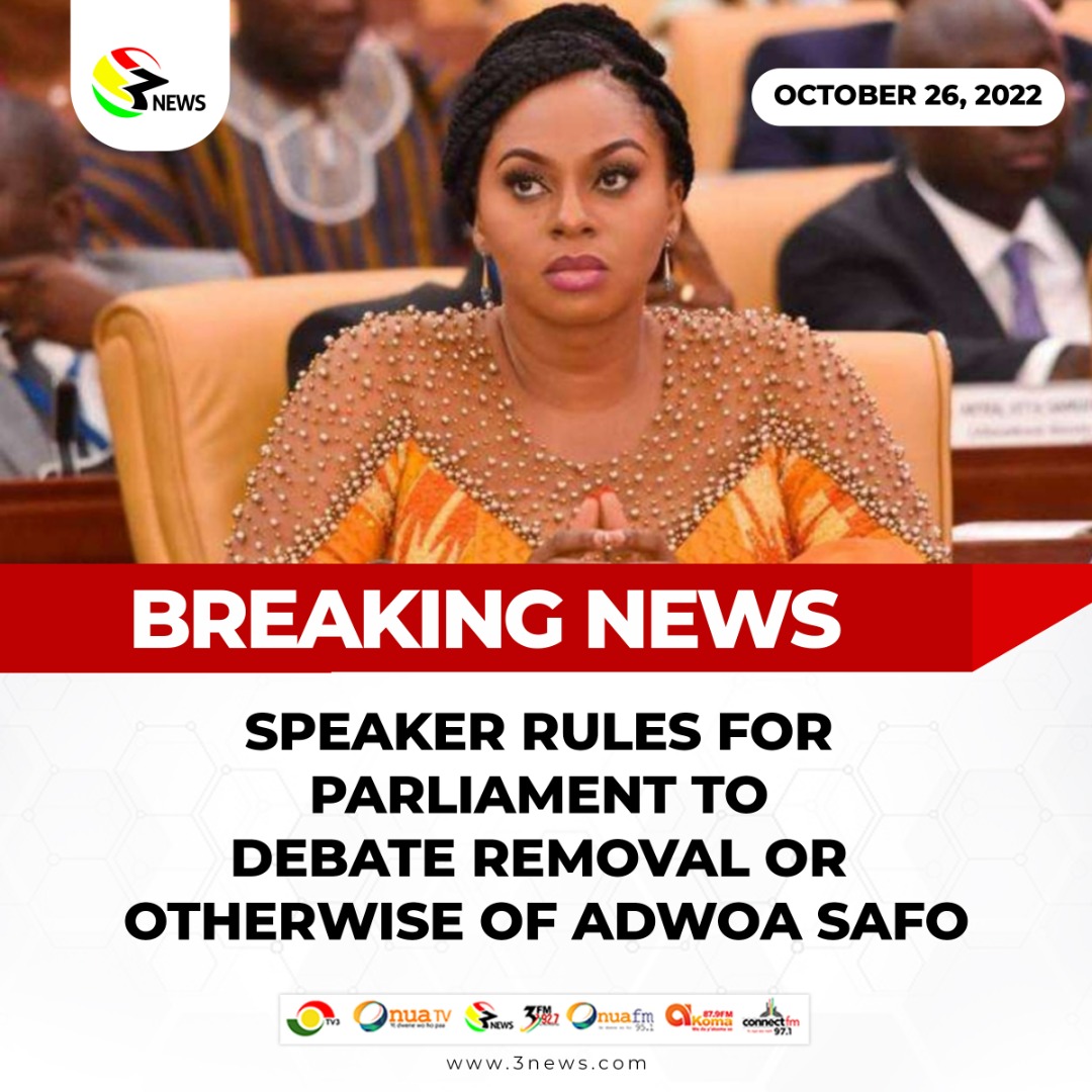 The floor of Parliament to debate fate of Adwoa Safo .