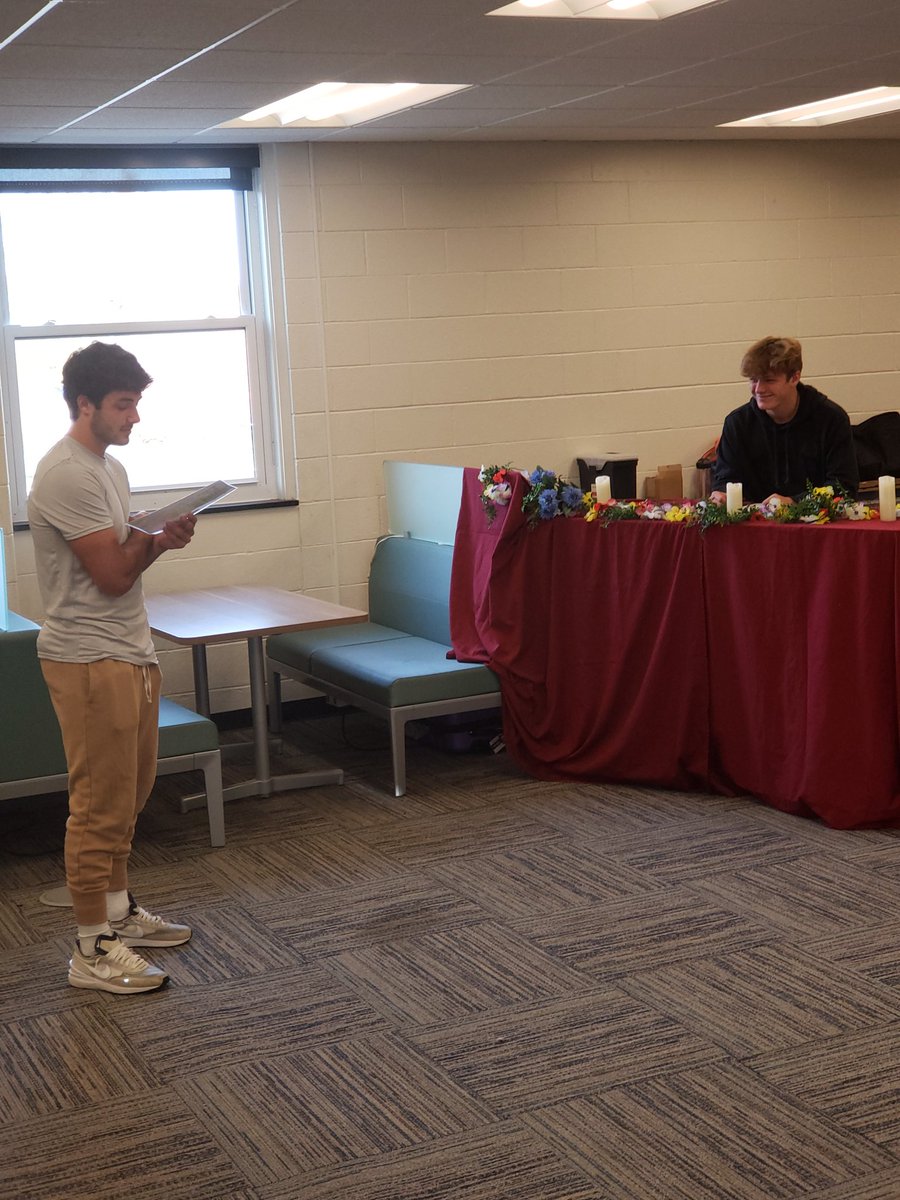 Romeo (Rocco) asks Friar Laurence (Mason) to marry him and . . . not Rosaline but Juliet!
#KHSEye #HornetPride #KHSRandJ
<a href="/GLTFCleveland/">Great Lakes Theater</a>