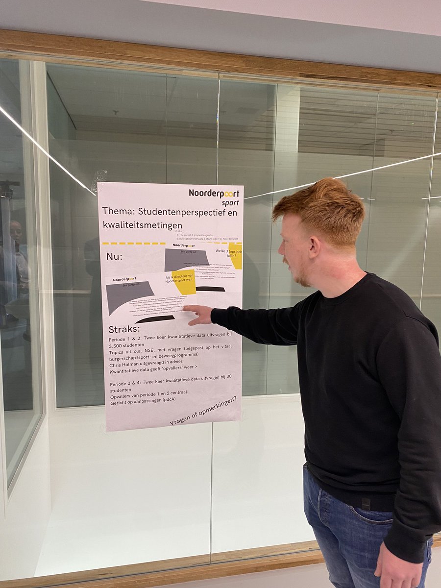 TjeerdHobma's tweet photo. Vanochtend Teams-aan-zet in de praktijk gezien met de RvT @Noorderpoort. Groot dankjewel aan studenten &amp; collega’s van #NieuweWegen, #NieuwFit, #Noordersport, #Leefstijl, #FitCoach voor jullie openhartigheid, goede gesprekken en gezonde lunch! https://t.co/4xIXkVmChu