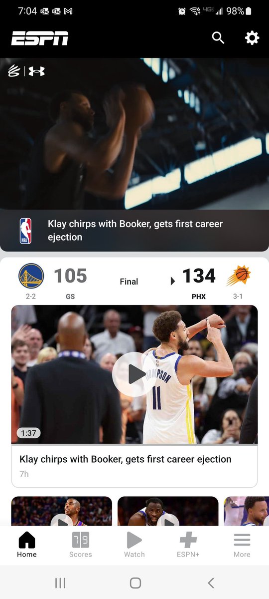 Jonnyd2121's tweet photo. Klay throws up Dame time as he's getting elected and proceeds to lose by 29.... https://t.co/L6qkbDQdAe