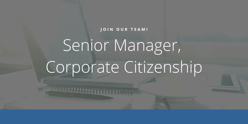 Join our team! We’re looking for a Senior Manager, Corporate Citizenship, to play a critical role in the evolution of the Caring Company Certification. $82.4K - $95.2K salary + Benefits (Health, Dental) + Group RRSP. 

Apply today: buff.ly/3TpnnTg