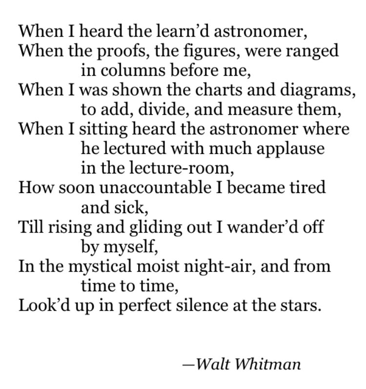 Joseph_Fasano_'s tweet photo. Today's poetry thread:  STARS

Here's one for the wild-hearted. 💫 Feel free to add poems. https://t.co/V3ebqB4yaL