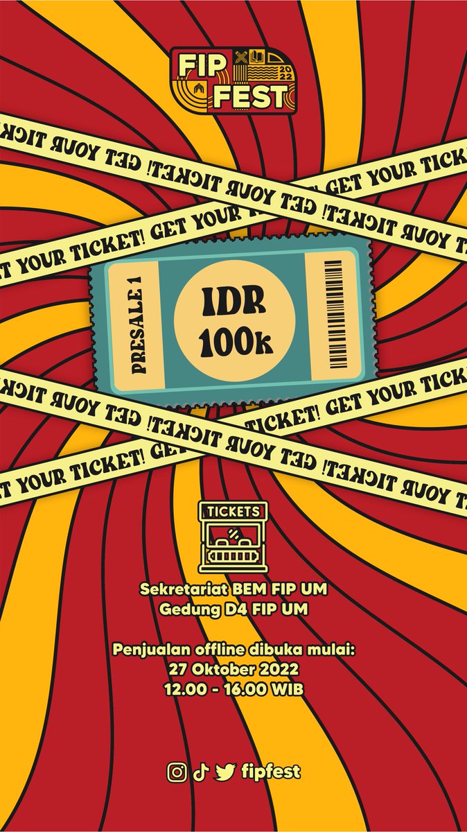fipfest's tweet photo. mana yang ga kebagian tiket kemaren? https://t.co/nVLNqd8MlY