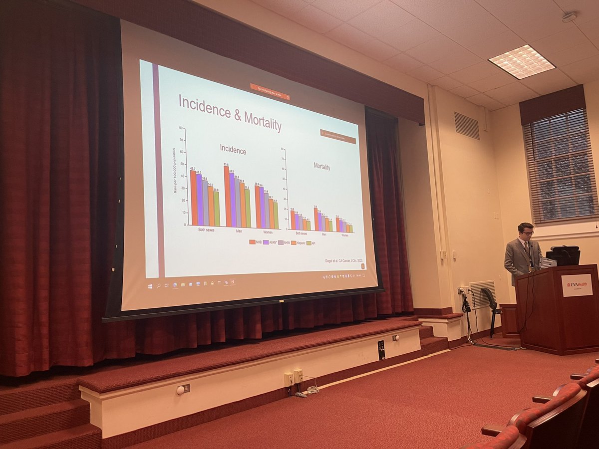 cmf2x's tweet photo. Senior resident @UVASurgery @wjkane continuing our M&amp;M based healthcare disparities discussions focusing disparities in colorectal cancer 

Important to keep conversations going #HoosUVASurgery https://t.co/8uem1rxpAP