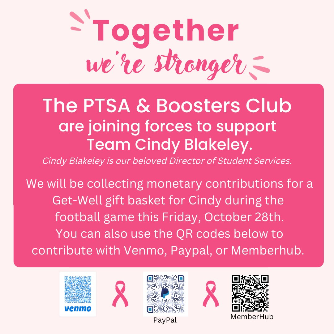 Support Team Cindy Blakeley today.  Cindy is our beloved Director of Student Services and has been at Marshall for close to 20 years.  Donation Link: gcmhighschool.memberhub.com/store/items/79…