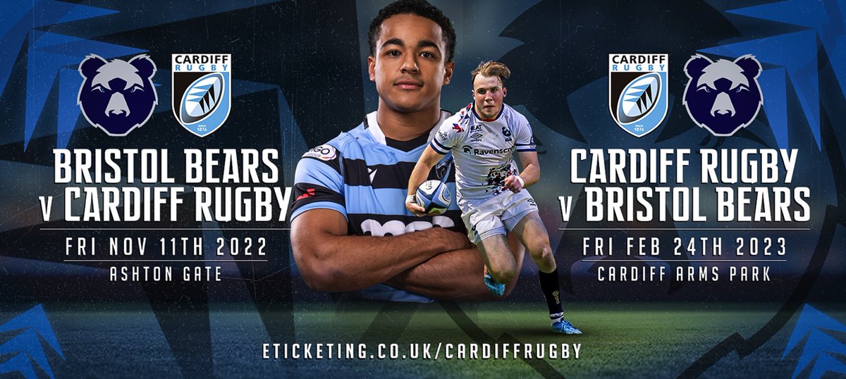 BATTLE OF THE BRIDGE. Cardiff v Bristol in a Anglo-Welsh double-header 😍 🏴󠁧󠁢󠁥󠁮󠁧󠁿 @ashtongatestad : Nov 11 🏴󠁧󠁢󠁷󠁬󠁳󠁿 @ArmsParkCardiff : Feb 24 (Included in all Memberships) 👇cardiffrugby.wales/news/cardiff-t…