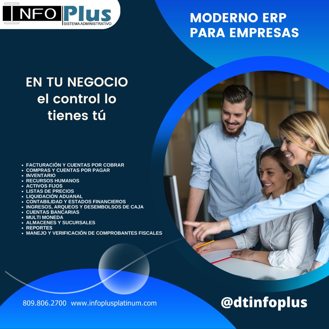 dtinfoplus's tweet photo. Software para administración de empresas, que garantiza el manejo de datos de una manera fácil, integrada y organizada. Recomendado para todo tipos de negocios.
#dtinfoplus #pymes #erp #software #cloud #tiendade #contabilidad #facturacion #sistemaerp
https://t.co/ITxFSxzneb https://t.co/rz3eacalJX