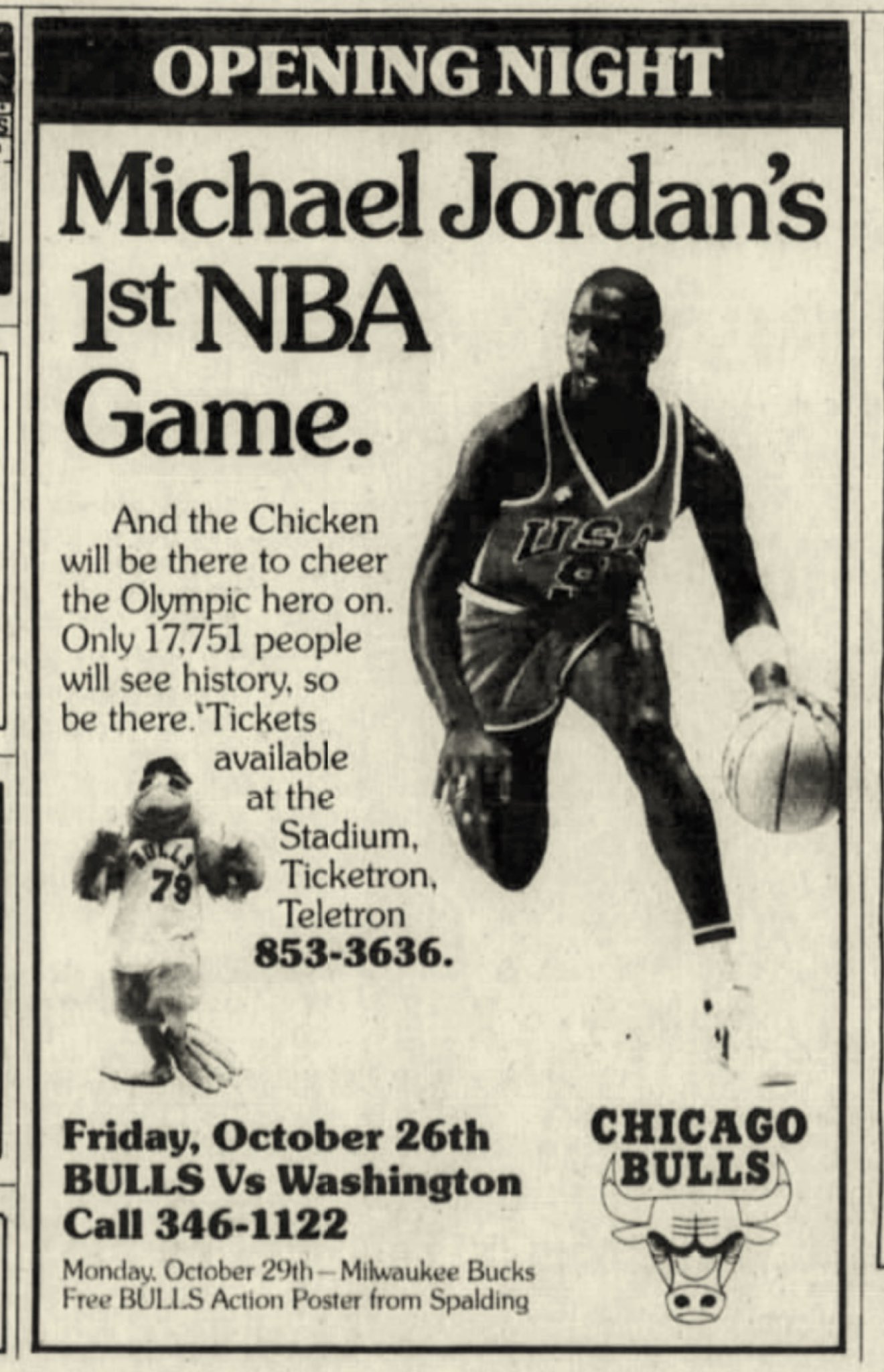 Michael jordan first nba hotsell game