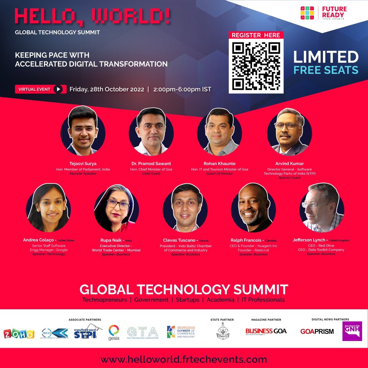 frtechevents's tweet photo. Join in for a discussion on the future of technology and innovations and how these impact the day-to-day practice.
Kindly Register for the Global Technology Summit to be held virtually on Friday, 28th October 2022.
https://t.co/XZTzPblHKe
#AreYouFutureReady #HelloWorld2022 https://t.co/50GfzHwtte