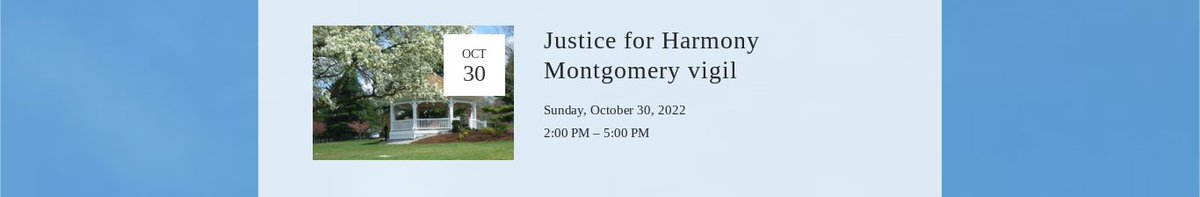 CaughtYa164's tweet photo. #HarmonyMontgomery vigil Sunday 10/30  2:00 At the Stark Park Bandstand in Manchester NH. 550 River Road Manchester NH. https://t.co/FTS0Nc1oiK