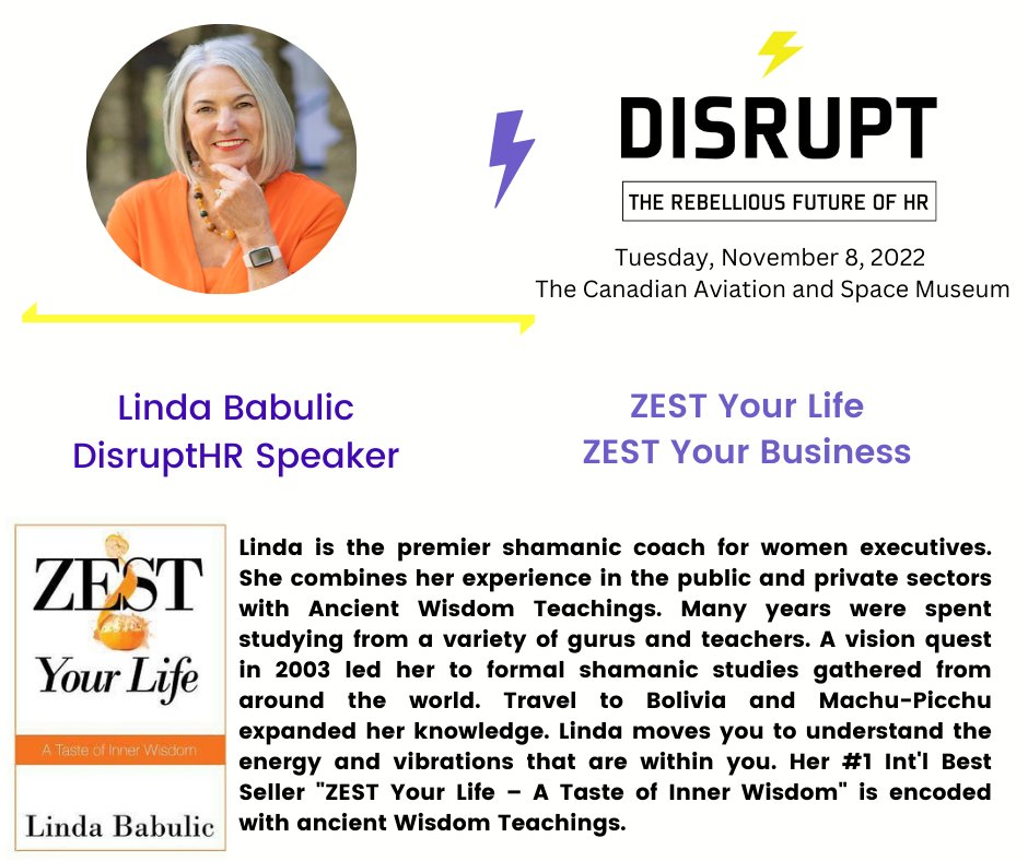 DisruptHROttawa's tweet photo. #MeettheDisruptors - We're excited to have @LindaBabulic join us as a Speaker at @DisruptHROttawa ! We can't wait to listen to Linda and learn more about  "ZEST your Life, ZEST your Business"
Get your tickets here: https://t.co/cU7TTdUVTq

#disrupthr #hrleaders #hrprofessionals https://t.co/3PNtrlMhru