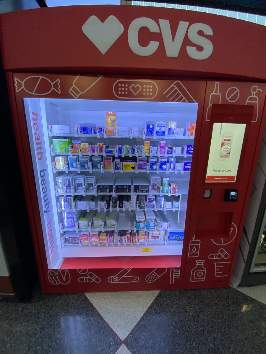 DrewWebb's tweet photo. What happens in Chicago, stays between you and the O’Hare CVS vending machine. https://t.co/3wPBpBvrL4