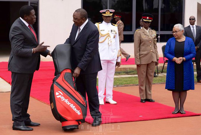 Happy birthday my Leader, my Friend and my big brother Uhuru Kenyatta.About to handover then we can tee off. 