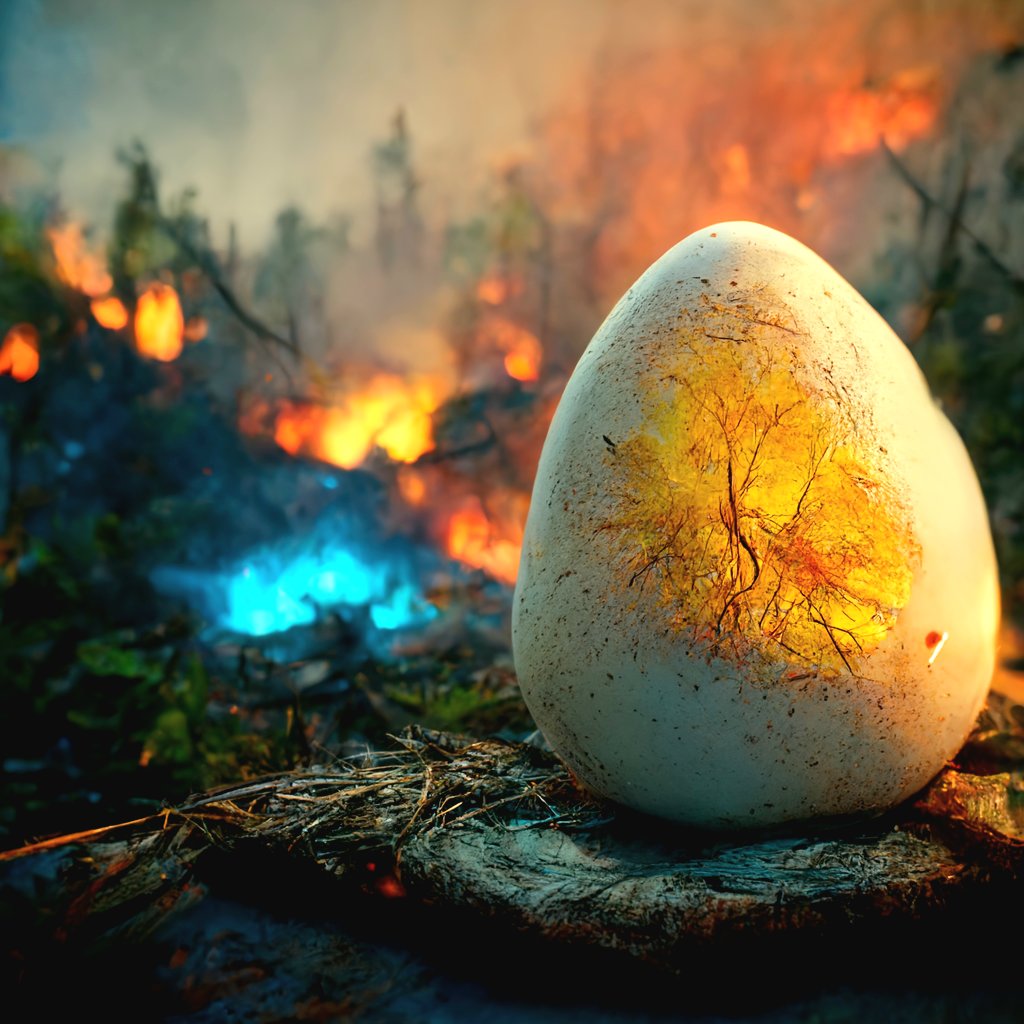 UANINJA_AI's tweet photo. Survival
#aiart #digitalart #egg #burningforest #inferno https://t.co/7I7Qmfnzhs