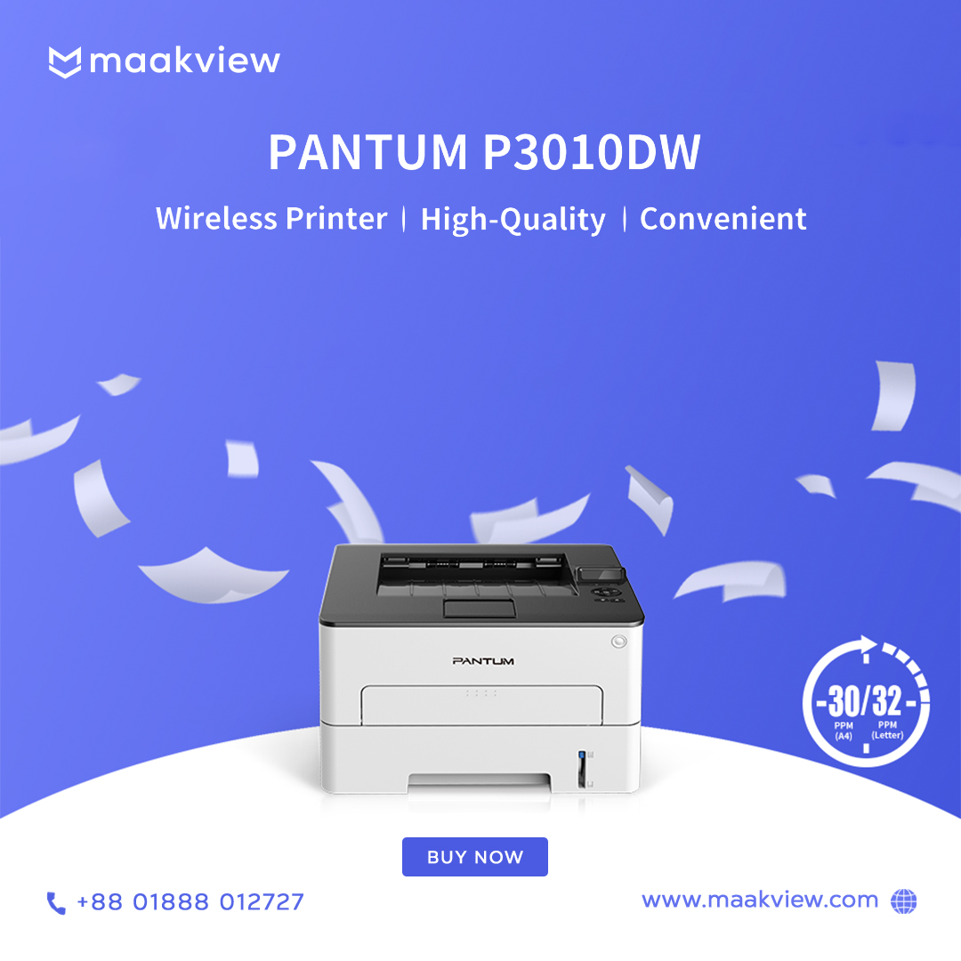 maakviewltd's tweet photo. Pantum P3305DW Mono Laser Single Function Printer

🎯 Highlights :

◼️ Model: P3305DW
◼️ Interface: USB+NET+WIFI
◼️ Printing speed: 33ppm
◼️ Duplex model: Automatic
◼️ Monthly duty cycle: 80000 Pages

🛒 Order Link - https://t.co/pTpNAwbFtx

#bdshop #shopping #Onlineshopping https://t.co/I2SqHDHd1h