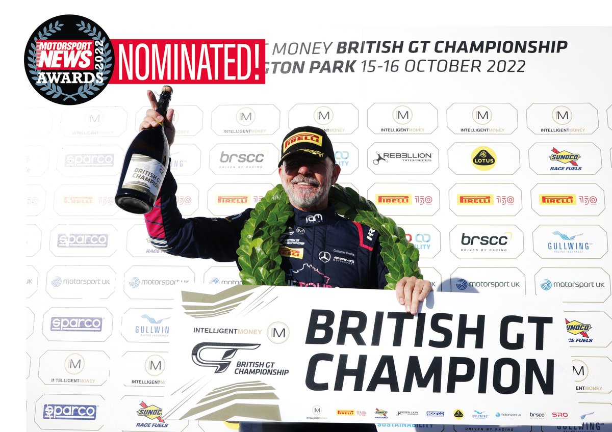 Dose of good news #1

Reigning <a href="/BritishGT/">🇬🇧 #BritishGT 🏁</a> champion Ian Loggie has been nominated for <a href="/MNmotorsport/">Motorsport News</a>'s National Racing Driver of the Year Award!

And YOU can decide who wins.

Cast your vote (for Ian, obviously🙃) below
🗳️bit.ly/3NfwFyY