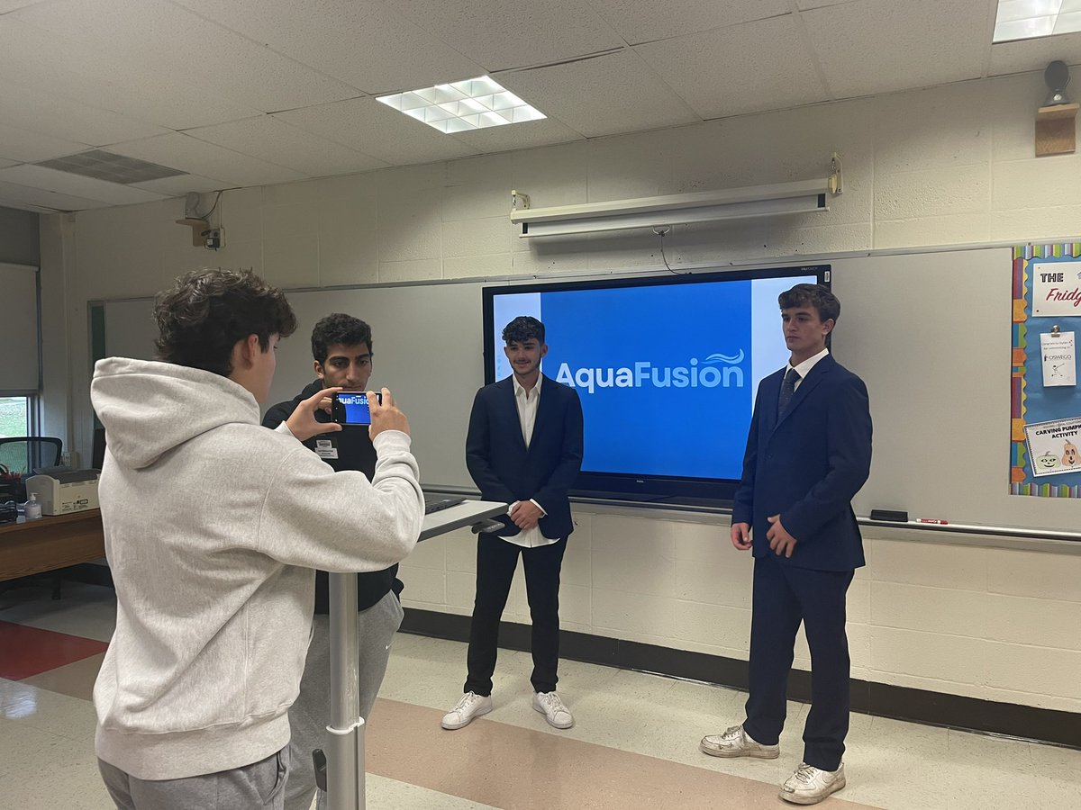Wheatley’s VE class getting ready to pitch our company - AquaFusion, to the VE world! <a href="/WheatleySchool/">The Wheatley School</a> <a href="/EWSDMath/">Robert Teseo, Ed.D.</a>