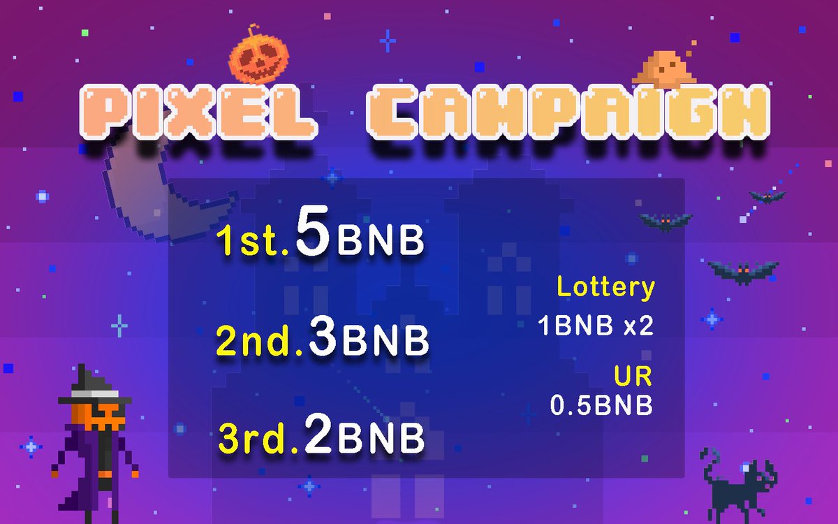 PixelFinance #BSC (@pixelfi_org) on Twitter photo To celebrate the upcoming launch of PixelLimited, we are holding a Pixel Campaign!
Details: medium.com/@pixel.finance…
We will also be holding a Twitter event to coincide with this event
🏆Prize: 0.1 BNB x 10
How to participate
⏩ Follow <a href="/pixelfi_org/">PixelFinance #BSC</a>
⏩ Like & RT
⏩ Tag Friend To celebrate the upcoming launch of PixelLimited, we are holding a Pixel Campaign!
Details: medium.com/@pixel.finance…
We will also be holding a Twitter event to coincide with this event
🏆Prize: 0.1 BNB x 10
How to participate
⏩ Follow <a href="/pixelfi_org/">PixelFinance #BSC</a>
⏩ Like & RT
⏩ Tag Friend