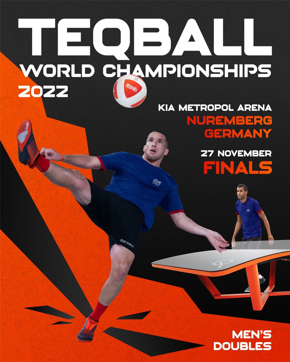 The most unpredictable category will surely be very tight this year as well- which team will finish at the top in the Men’s Doubles category at Teqball World Championships 2022?🏆 
•
#Teqball #WorldIsCurved #Teq #TeqballWCH #Nuremberg #SeeYouInGermany #Eurosport #NurembergIsTeq