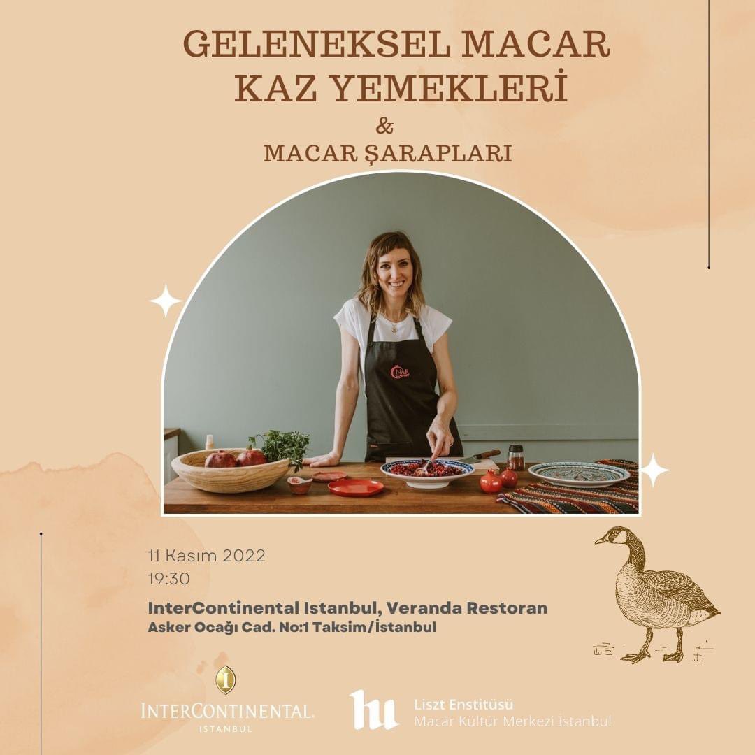 Macar Kültür Merkezi ve <a href="/ICistanbul/">InterContinental Istanbul</a> gururla sunar📯 Şef Ágnes Tóth'tan "Macar Kaz Yemekleri &amp; Macar Şarapları" 🦆🍷🍾