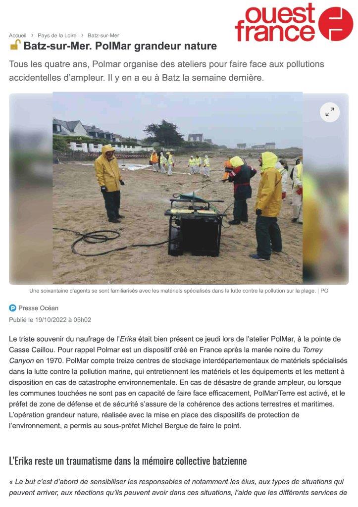 LeFlochDepol's tweet photo. Quelques articles de Ouest France parus récemment, l'occasion de découvrir ou redécouvrir les activités dans lesquelles nous sommes impliqués :
👉 Exercice #polmar à Batz-sur-Mer
👉 Opération de #faucardage au Gâvre afin de retirer plus de 500 m3 de plante invasive "élodée dense" https://t.co/v8h3Iiu69Q