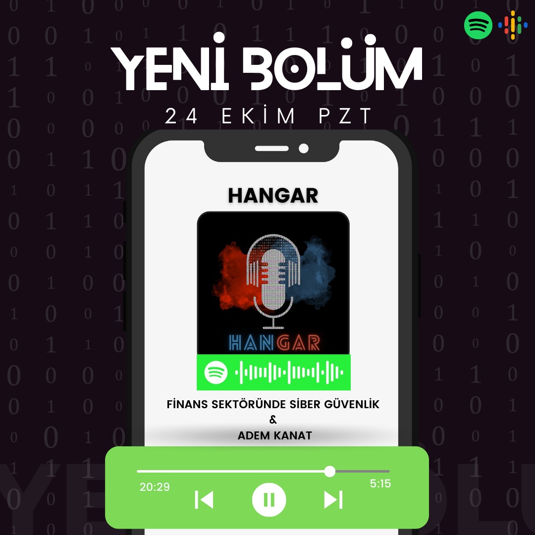hangar_security's tweet photo. HANGAR’ın yepyeni bölümünde Adem Kanat ile birçok konuya değindik. Sizleri de bekliyoruz...
Spotify 👉🏻 https://t.co/JxPRExBhrQ
Google Podcast 👉🏻 https://t.co/8yFPt2qIM5 
Bizi sosyal medyadan takip edebilirsiniz 👉🏻 https://t.co/Q1ga7QFNZ1

#sibergüvenlik #cybersecurity #cyber https://t.co/EwKpeVcwLE